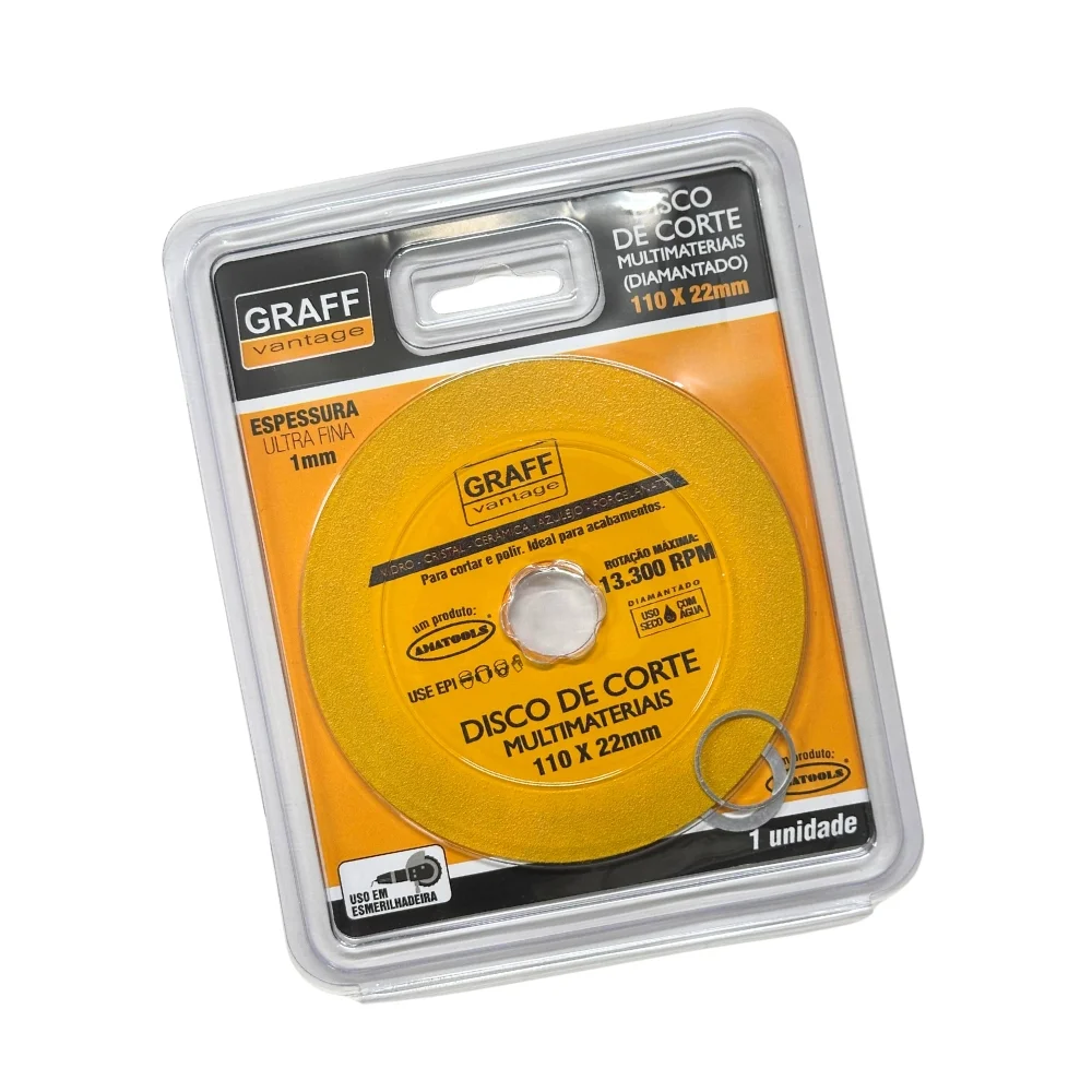Disco Diamantado Liso Multimateriais 4.3/8"-110MM Graff 6860002