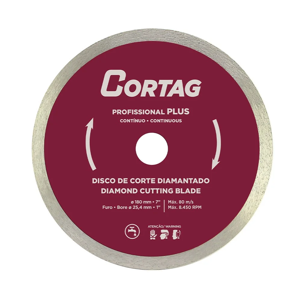 Disco Diamantado Liso Profissional Plus para Maquina Zapp G2 e Zapp FIT 8"-200MM Cortag 60570