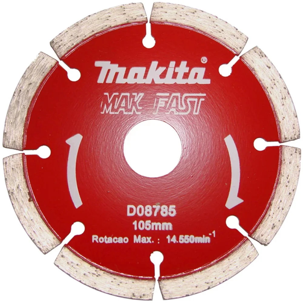 Disco Diamantado Segmentado Mak Fast Para Concreto Corte a Seco e Umido 4"-105MM Makita D-08785