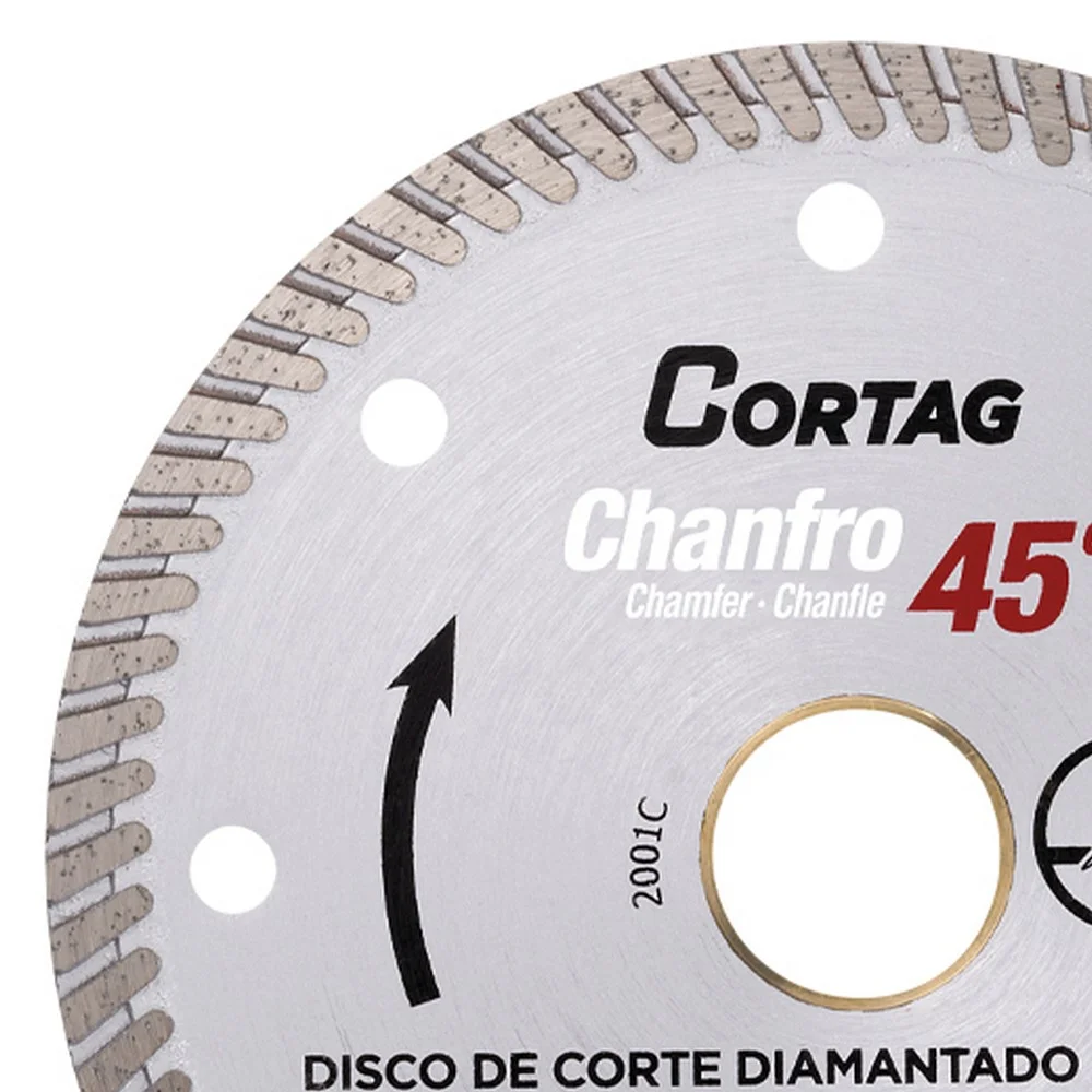 Disco Diamantado Turbo Chanfro 45 Para Cortadores Zapp G2 e Zapp FIT Corte Umido 8"-200MM Cortag 61681