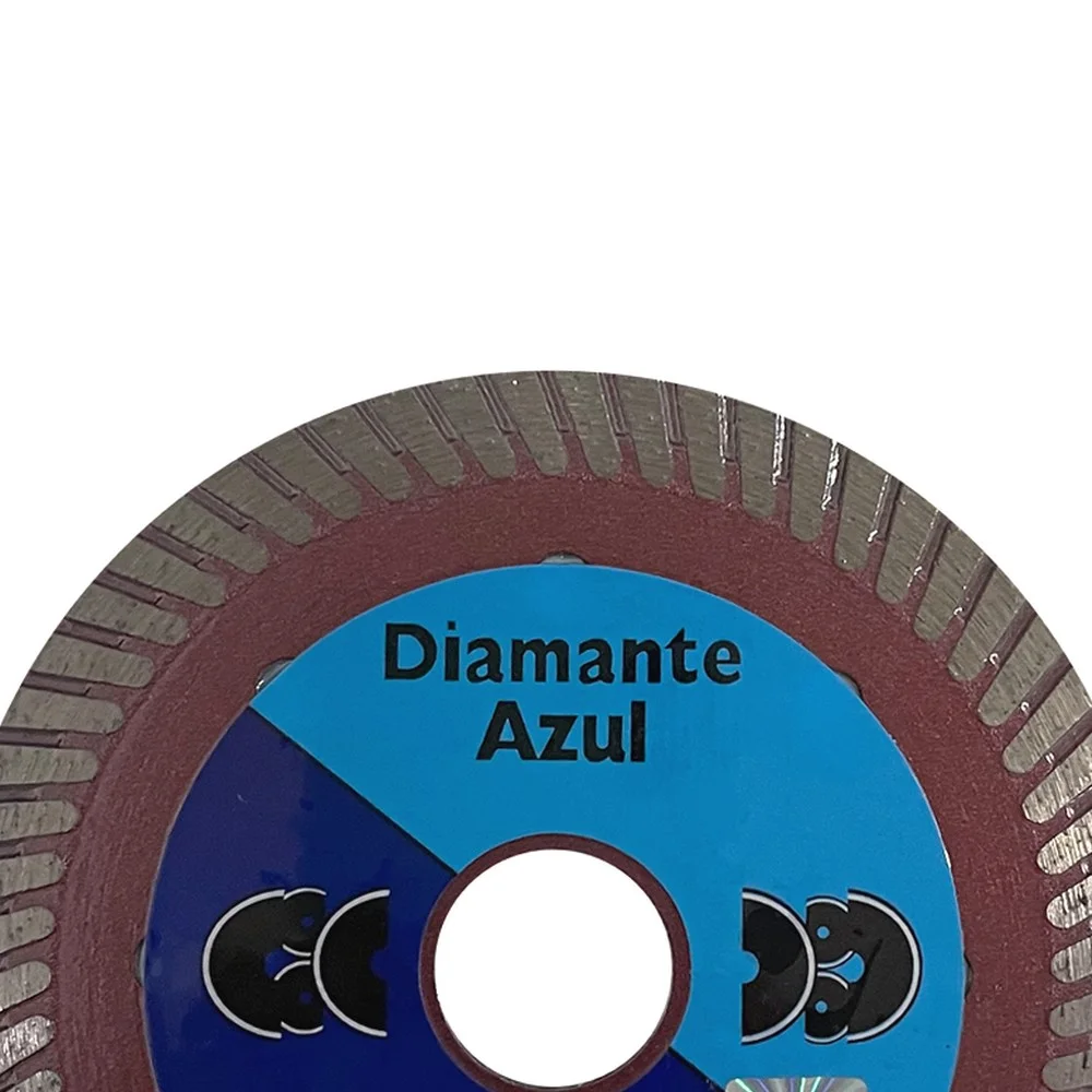 Disco Diamantado Turbo Especial Para Porcelanato Corte a Seco e Umido 4"-105MM Diamante Azul 408