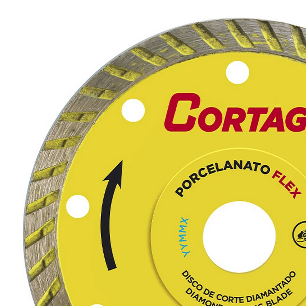 Disco Diamantado Turbo Flex Para Porcelanato e Ceramica Corte a Seco 4.1/2"-115MM Cortag 61577