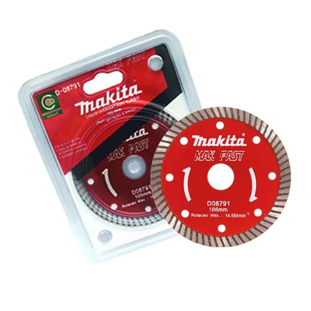 Disco Diamantado Turbo Mak Fast Para Concreto e Marmore Corte a Seco e Umido 4"-105MM Makita D-08791