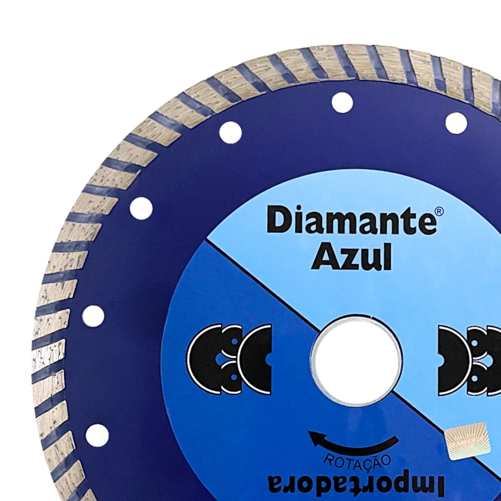 Disco Diamantado Turbo Para Marmore e Granito Corte a Seco e Umido 7"-180MM Diamante Azul