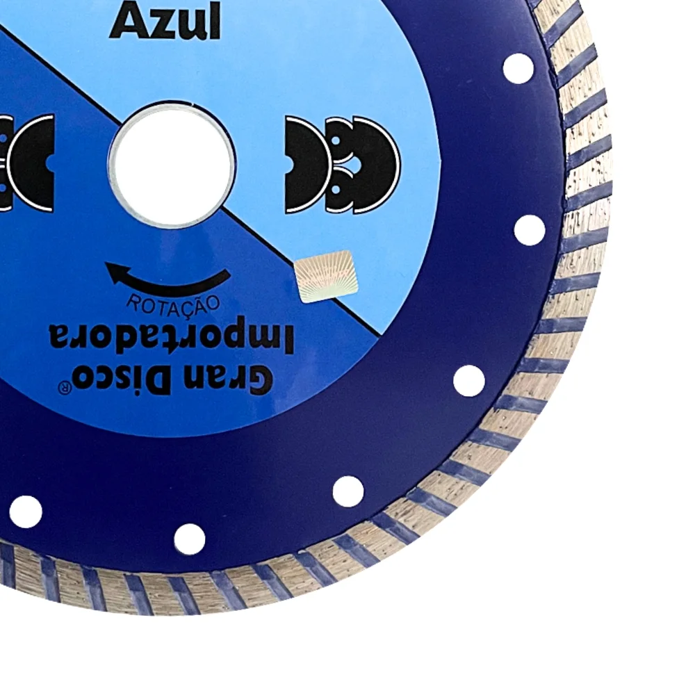 Disco Diamantado Turbo Para Marmore e Granito Corte a Seco e Umido 7"-180MM Diamante Azul