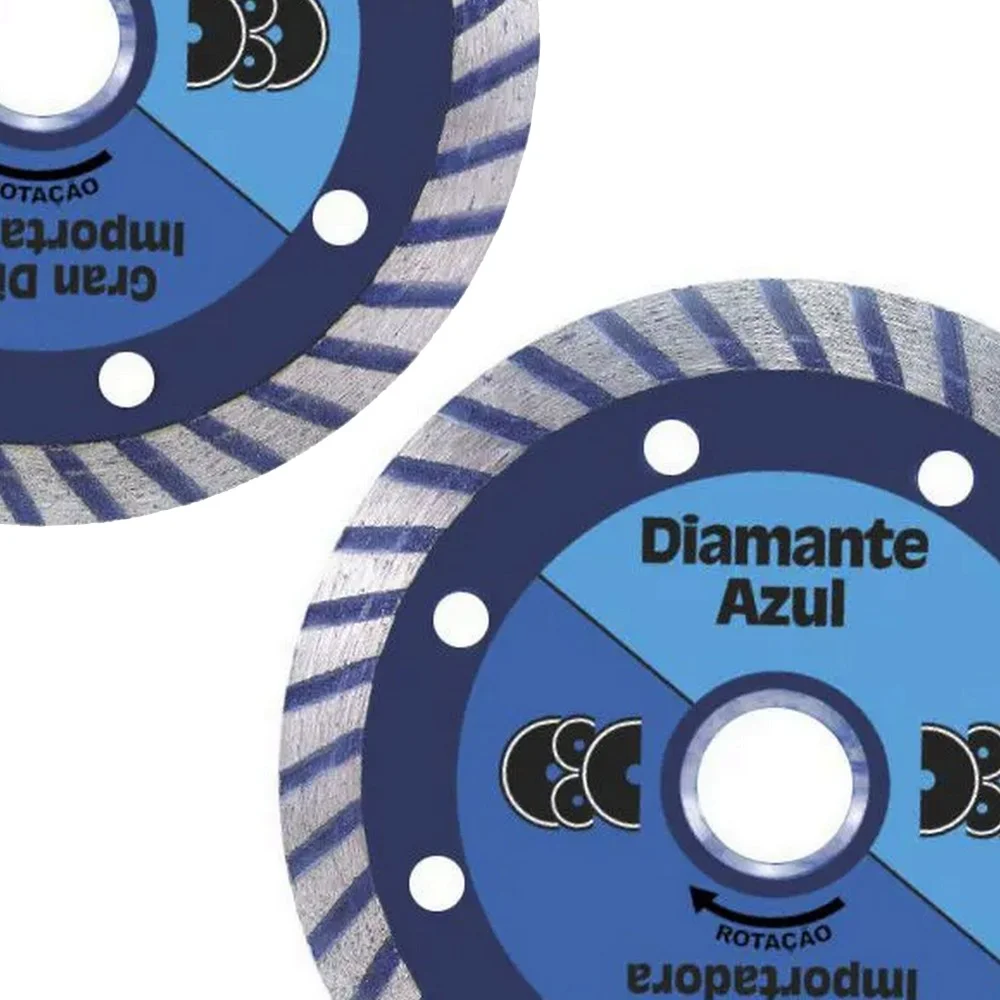 Disco Diamantado Turbo Para Pisos Granito e Marmore Corte a Seco e Umido 4"-105MM Diamante Azul