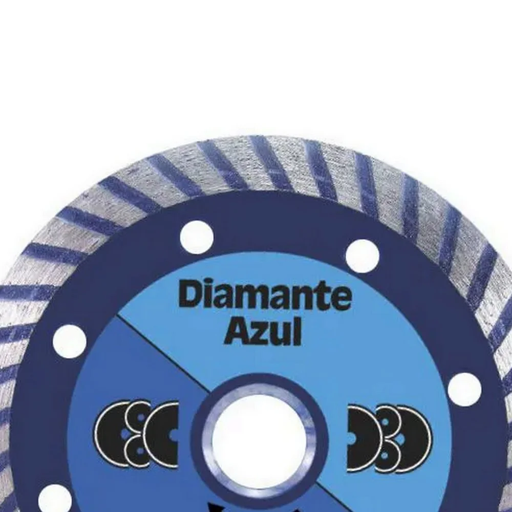 Disco Diamantado Turbo Para Pisos Granito e Marmore Corte a Seco e Umido 4"-105MM Diamante Azul