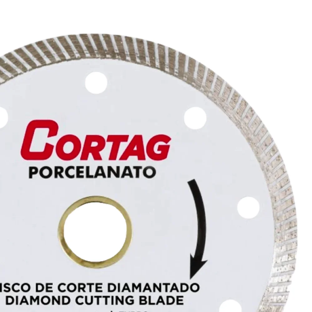 Disco Diamantado Turbo Para Porcelanato Corte Seco e Umido 4.3/8"-110MM Cortag 60863