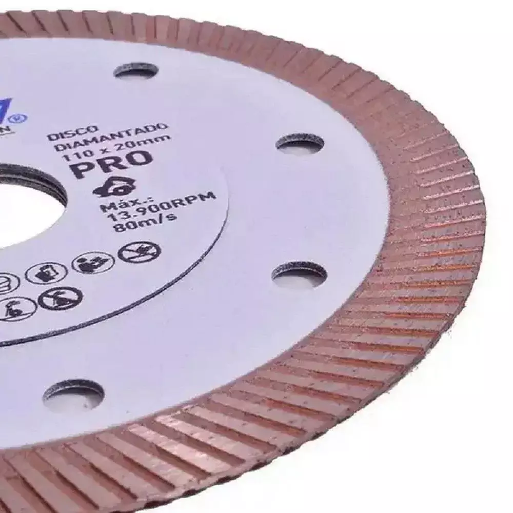 Disco Diamantado Turbo para Porcelanato Corte Umido 4.3/8"-110MM Norton PRO