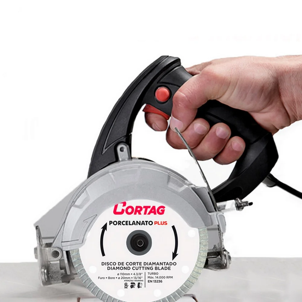 Disco Diamantado Turbo Plus Para Porcelanto e Ceramica Corte a Seco 4.3/8"-110MM Cortag 61314