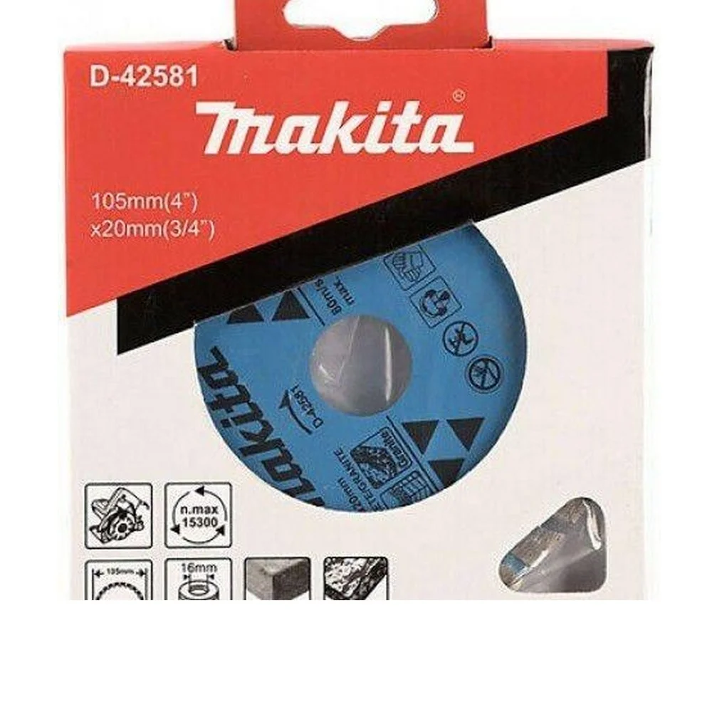 Disco Diamantado Turbo Segmentado Para Concreto e Granito Corte a Seco 4"-105MM Makita D-42581