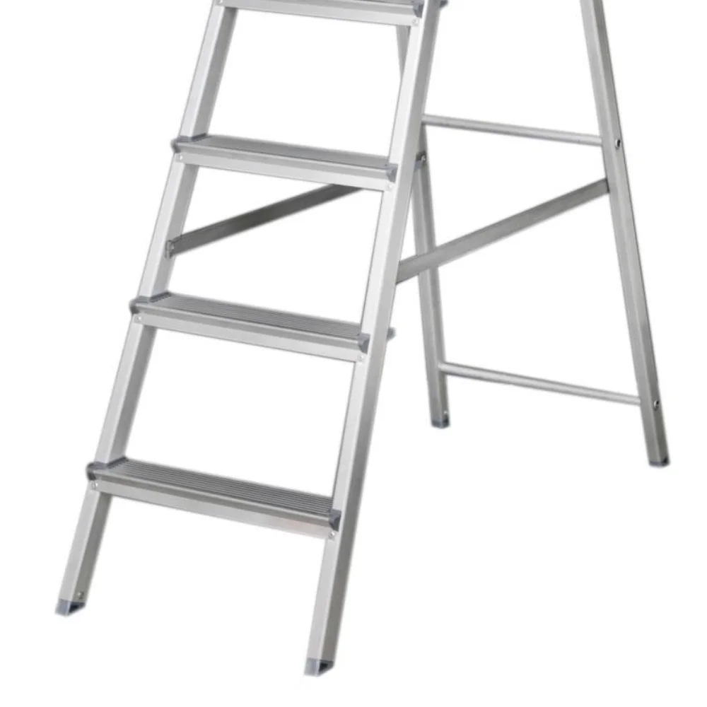 Escada de Aluminio de Abrir Domestica Capacidade 120KG 6 DEGRAUS-1,30M Reisam DOM6
