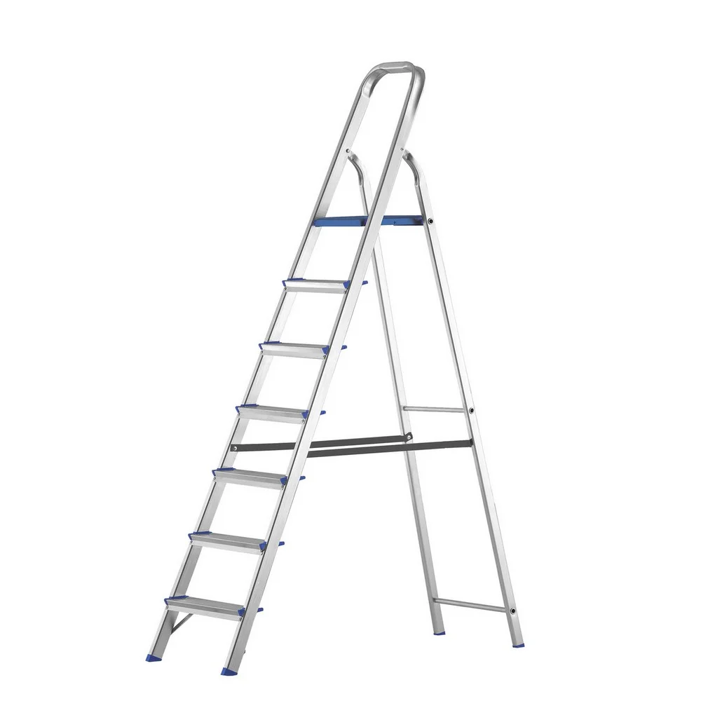 Escada de Aluminio de Abrir Domestica Capacidade 120KG 7 DEGRAUS-1,52M Alustep E1207