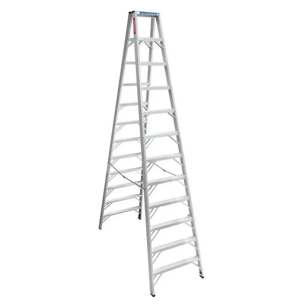 Escada de Aluminio de Abrir Dupla Profissional com Alca Capacidade 120KG 12 DEGRAUS-3,5M Alulev AP212