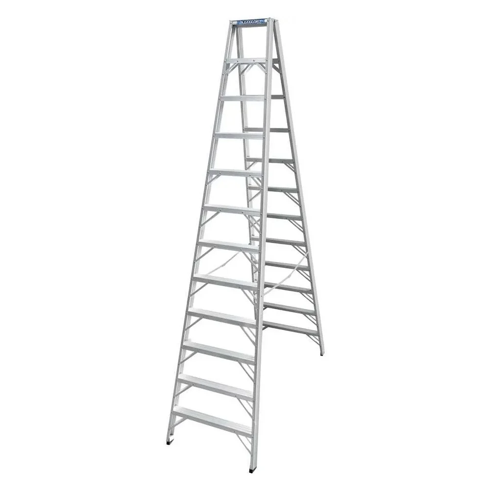 Escada de Aluminio de Abrir Dupla Profissional com Alca Capacidade 120KG 12 DEGRAUS-3,5M Alulev AP212