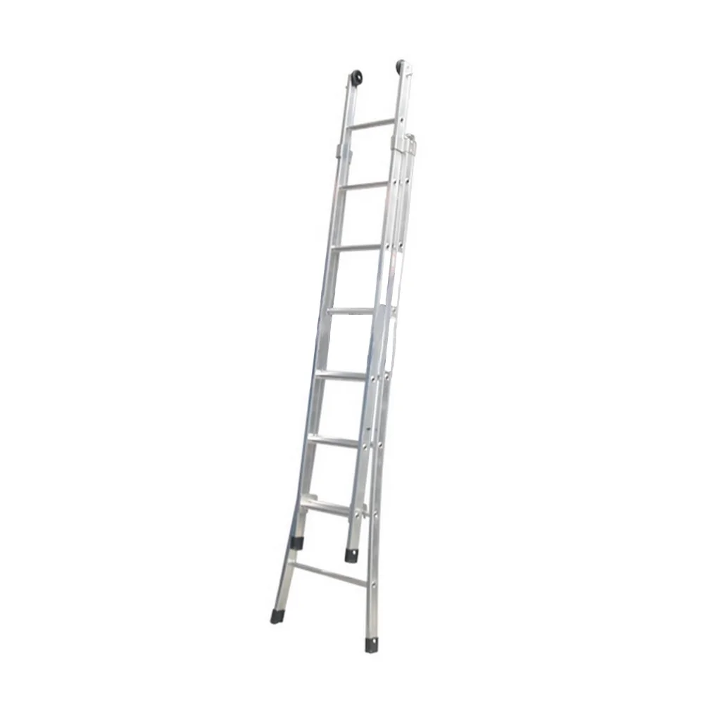 Escada de Aluminio de Abrir/Extensivel 2X13 Degraus Desmontavel 3 Em 1 Capacidade 120KG 4,2-7,2M Alulev ED113