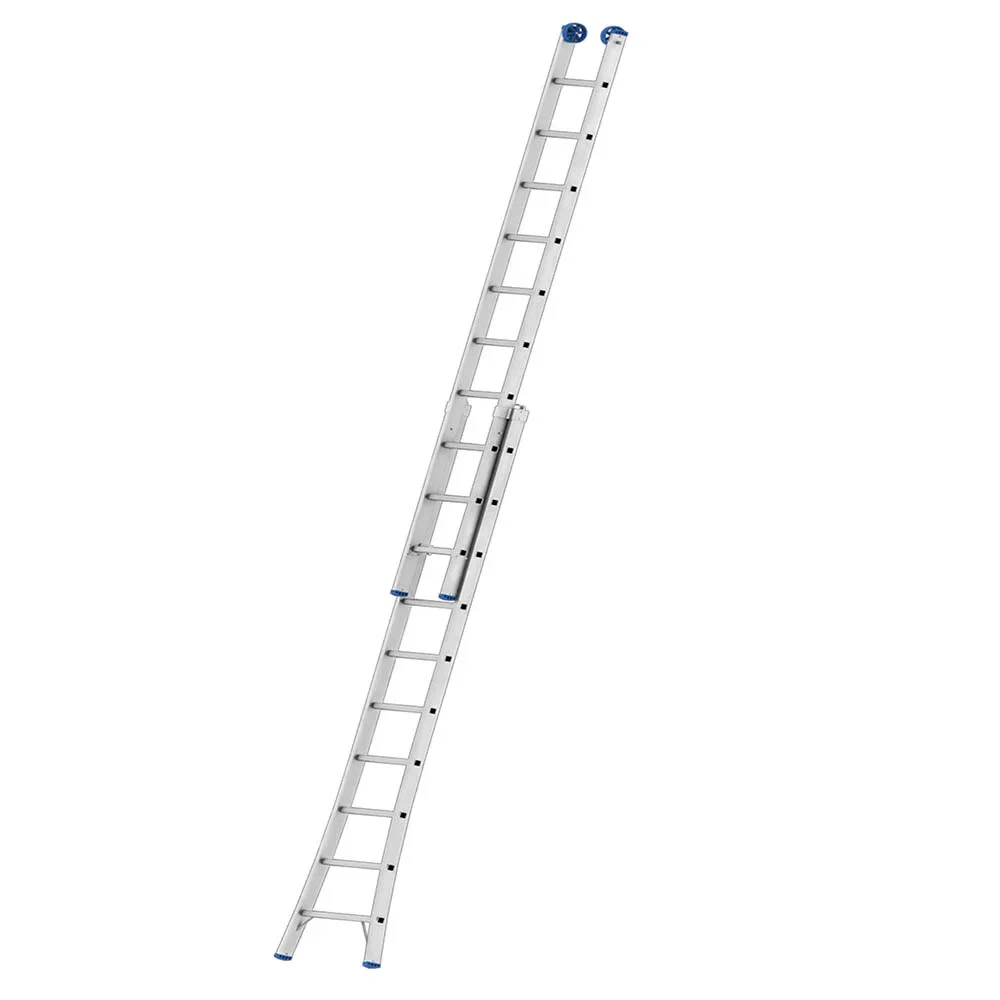 Escada de Aluminio Dupla Extensivel 2X10 Degraus 3 Em 1 2,95-5,05M Mor 5206