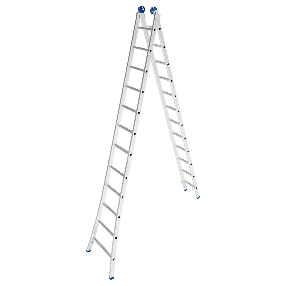Escada de Aluminio Dupla Extensivel 2X12 Degraus 3 Em 1 Capacidade 150KG 3,50-6,17M Mor 5208