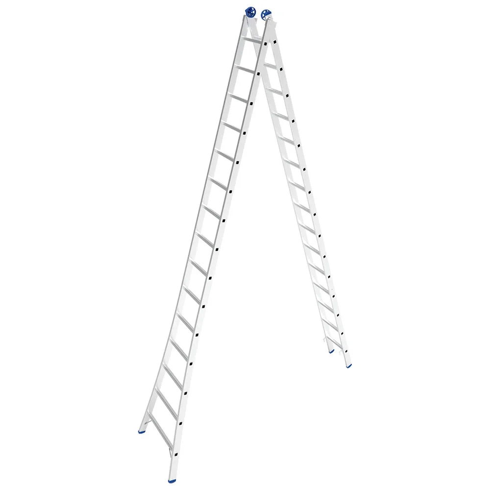 Escada de Aluminio Dupla Extensivel 2X15 Degraus 3 Em 1 4,30-7,57M Mor 5211