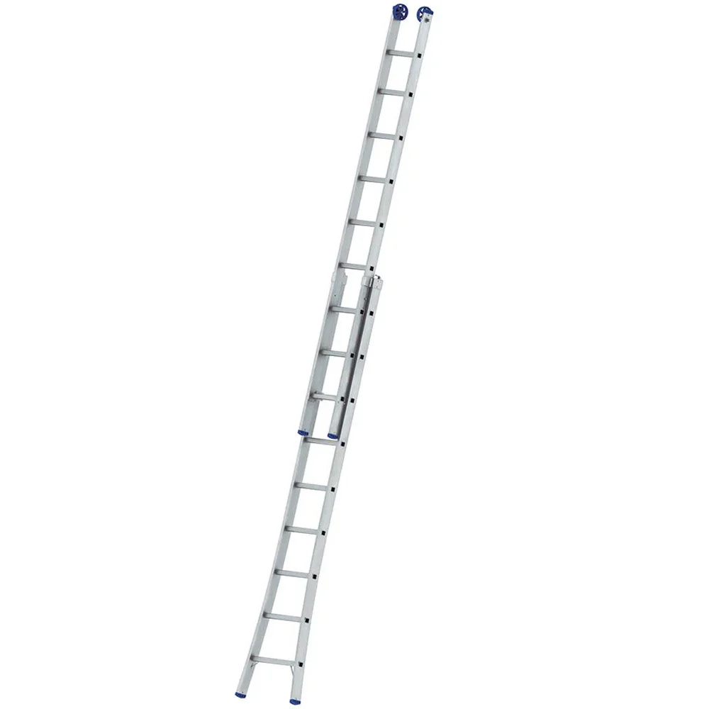 Escada de Aluminio Dupla Extensivel 2X9 Degraus 3 Em 1 Capacidade 150KG 2,69-4,5M Mor 5205