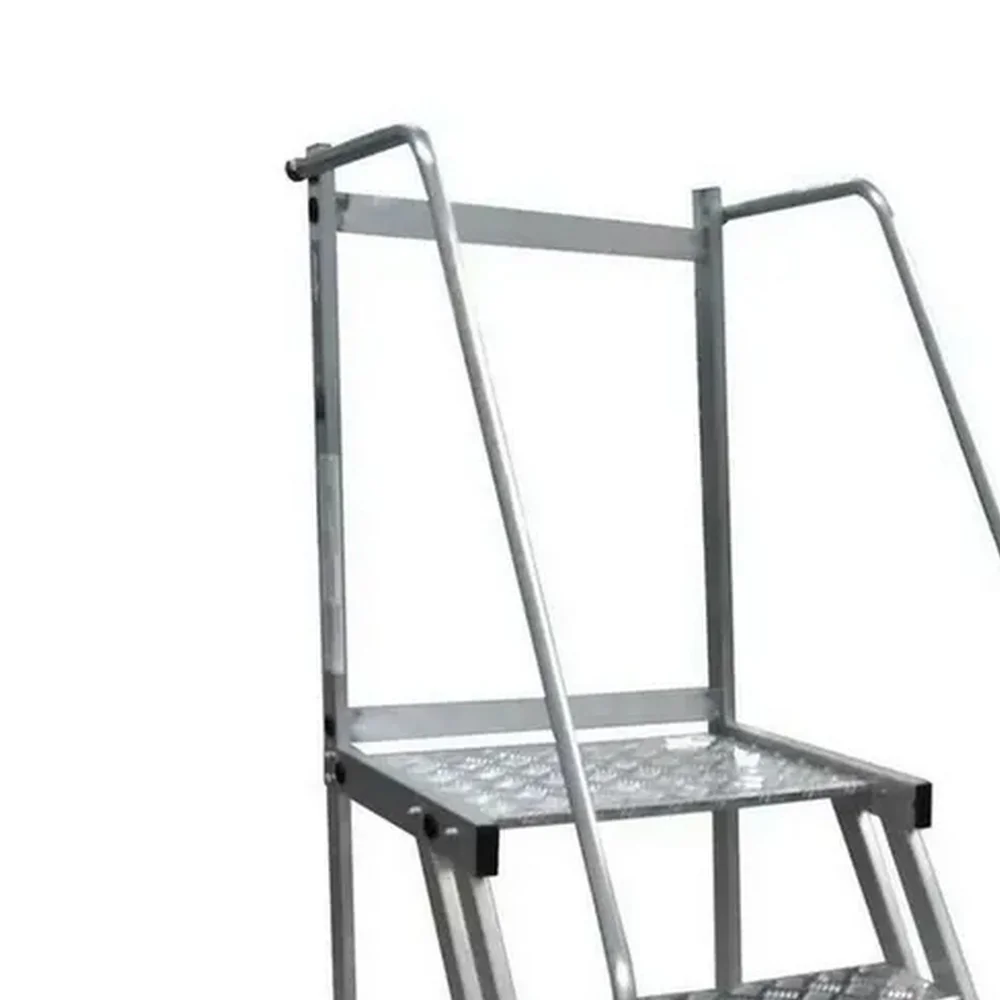 Escada Plataforma Trepadeira Em Aluminio com 2 Degraus+patamar e Corrimaos 0,8M Interalum TRE/0,8