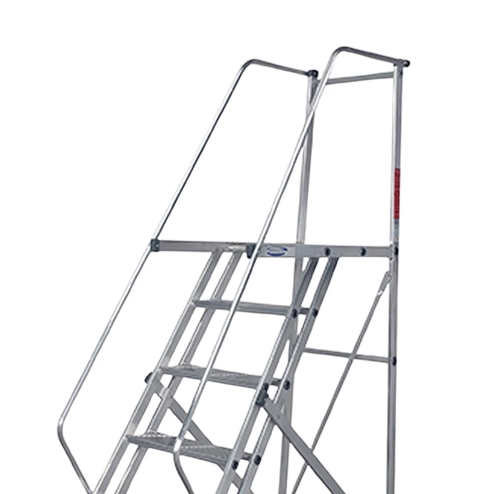 Escada Plataforma Trepadeira Em Aluminio com 7 Degraus+patamar e Corrimaos 2M Interalum TRE/2