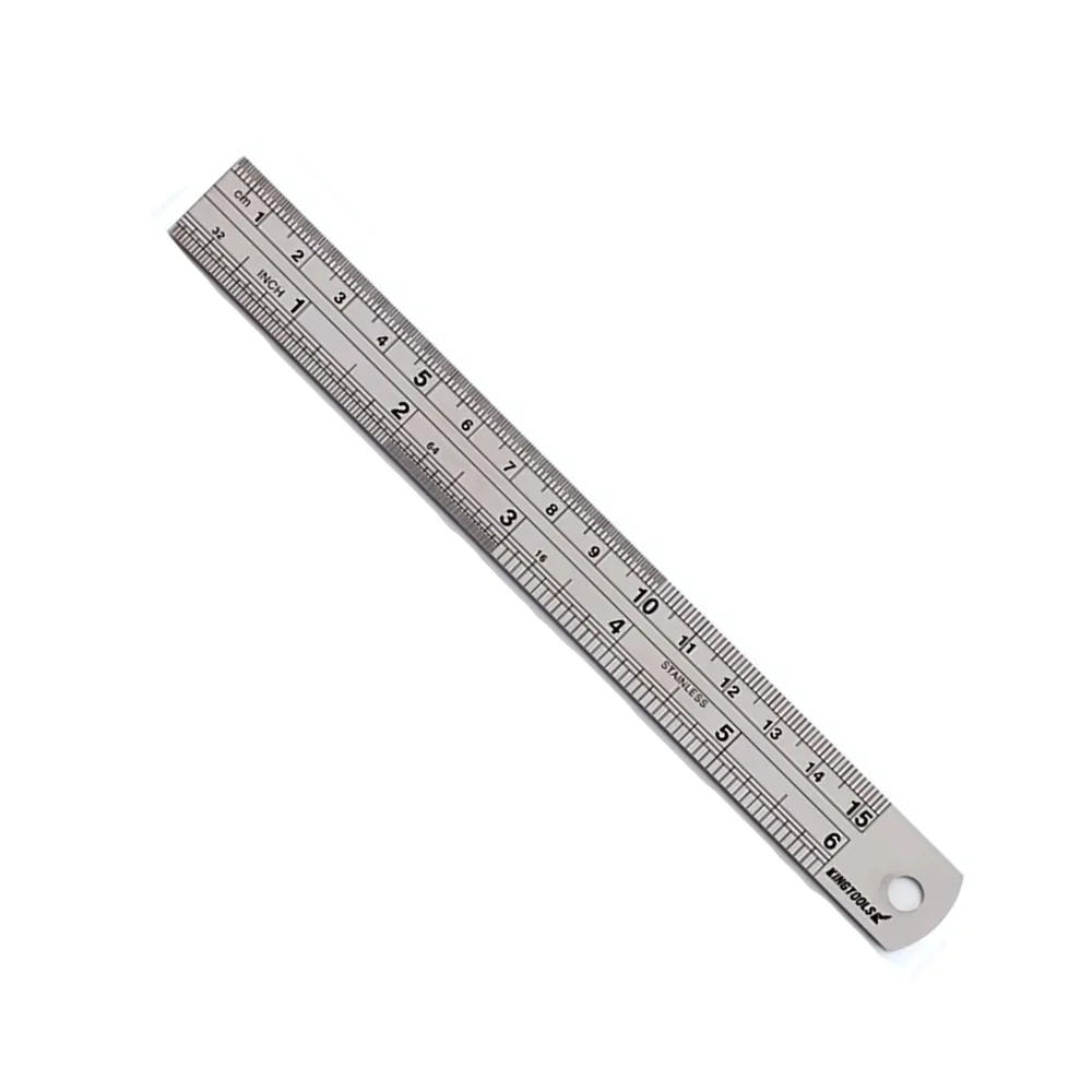 Escala de Aco Inox Graduada 150MM-6" Kingtools 600003