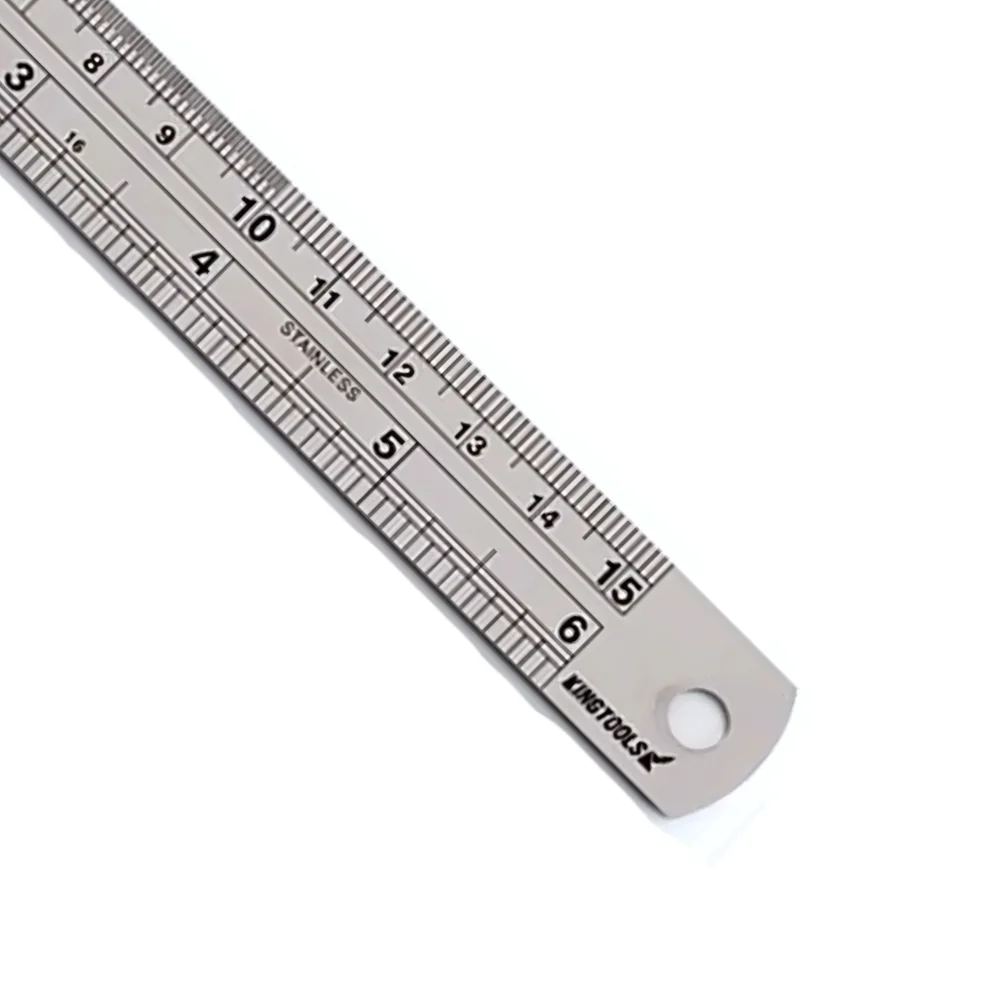 Escala de Aco Inox Graduada 150MM-6" Kingtools 600003