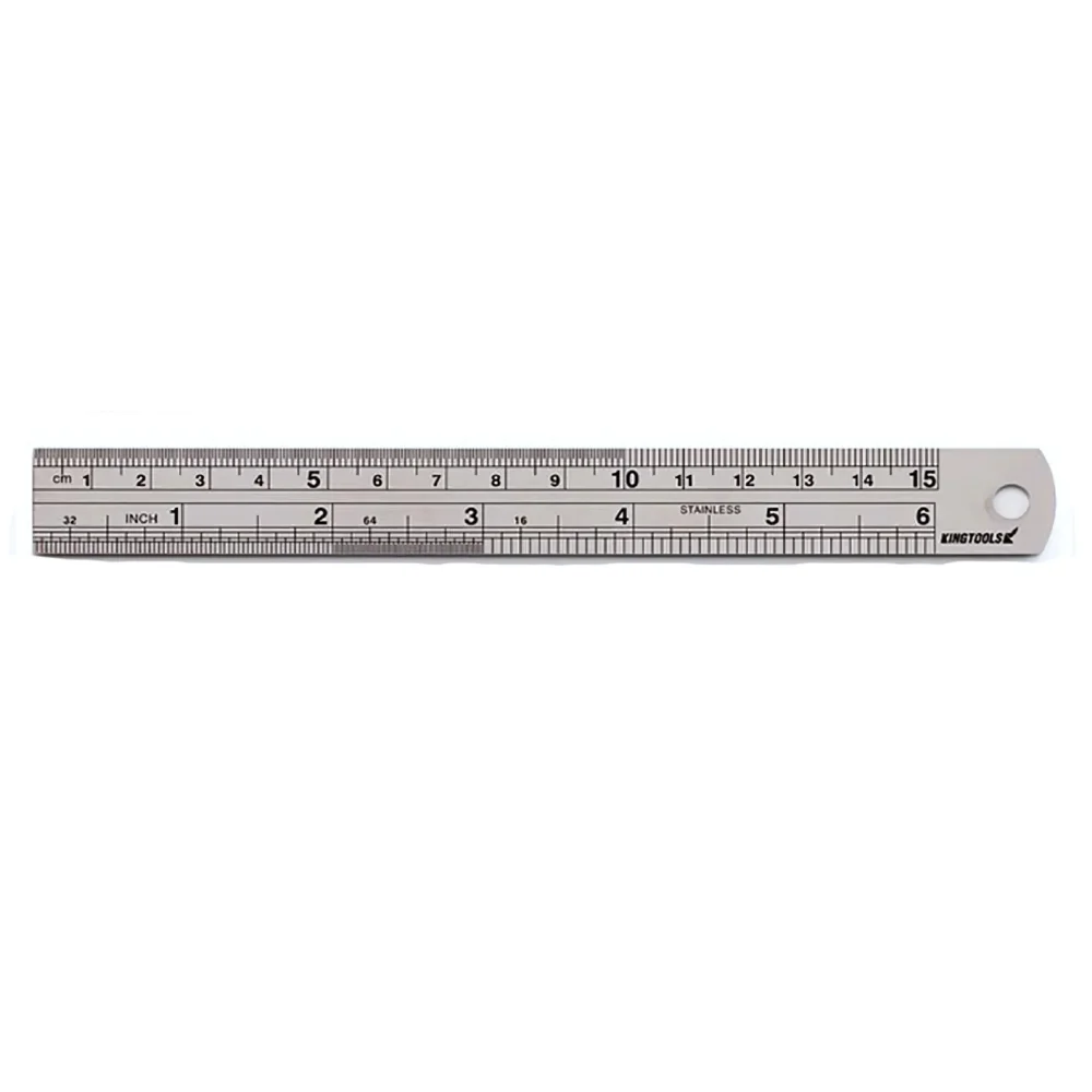 Escala de Aco Inox Graduada 150MM-6" Kingtools 600003