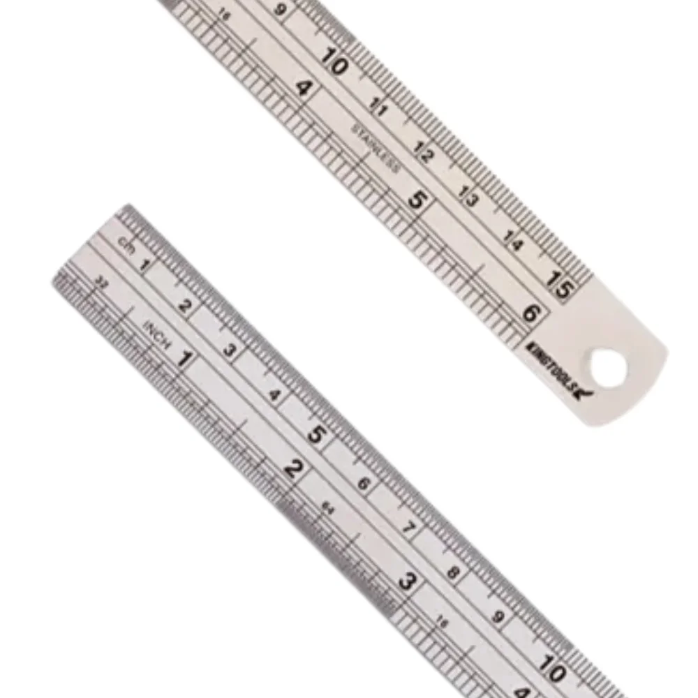 Escala de Aco Inox Graduada Milimetros e Polegada 1500MM-60" Kingtools 600008