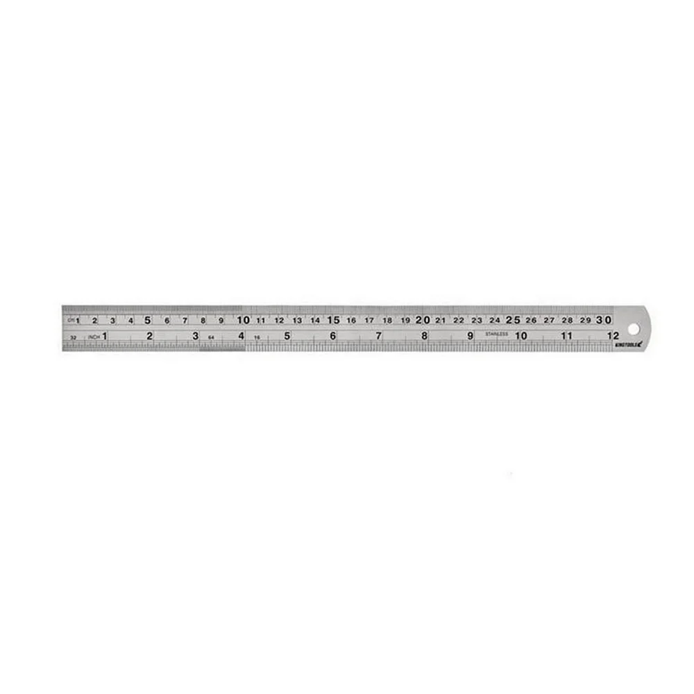 Escala de Aco Inox Graduada Milimetros e Polegada 2000MM-80" Kingtools 600009