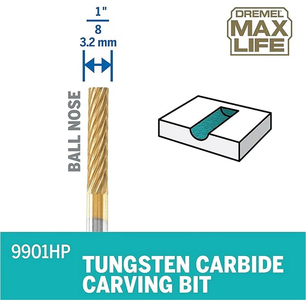 Escareador de Carbureto de Tungstenio Maxlife para Micro Retifica 1/8" Dremel 9901HP