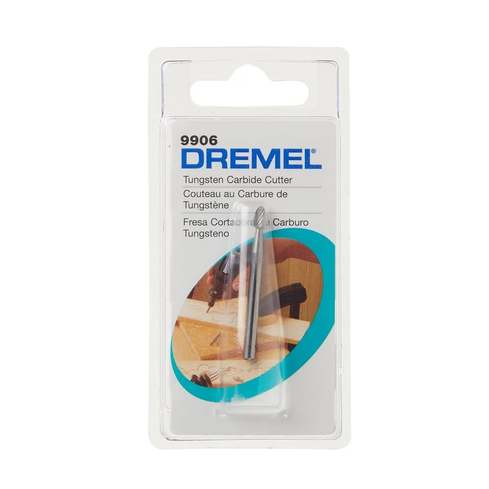 Escareador de Carbureto de Tungstenio Ponta Oval para Micro Retifica 1/8" Dremel 9906