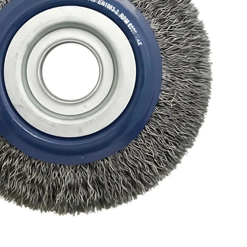 Escova de Aco Carbono Circular Profissional FIO 0,30MM Reducoes 1/2" 5/8" e 3/4" 8X1" Inebras 00186