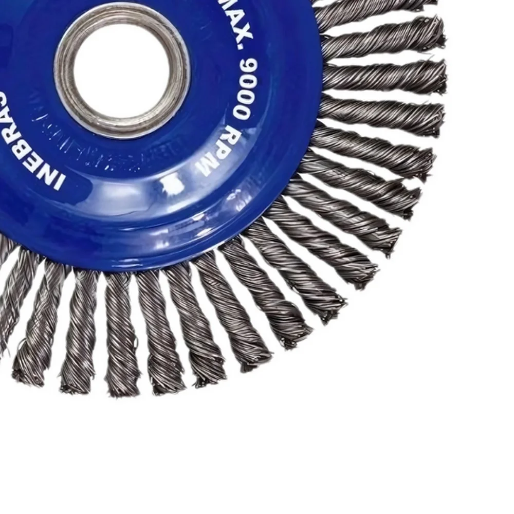 Escova de Aco Carbono Circular Trancada FIO 0,60MM 6X1/4X7/8" Inebras 06803