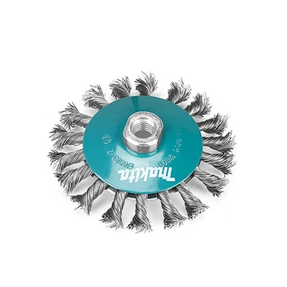 Escova de Aco Carbono Conica Trancada FIO 0,50MM 4.1/2"X14MM Makita D-39883