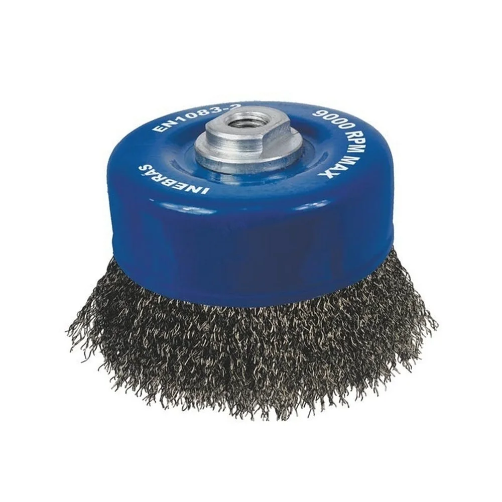 Escova de Aco Carbono Copo FIO 0,30 2.1/2"X14MM Inebras 06807
