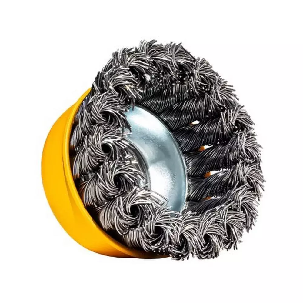 Escova de Aco Carbono Copo Trancada FIO 0,50 2.1/2"X14MM Pequi 608151BP