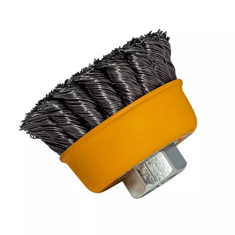 Escova de Aco Carbono Copo Trancada FIO 0,50 3.1/4"X14MM Pequi 608153BP