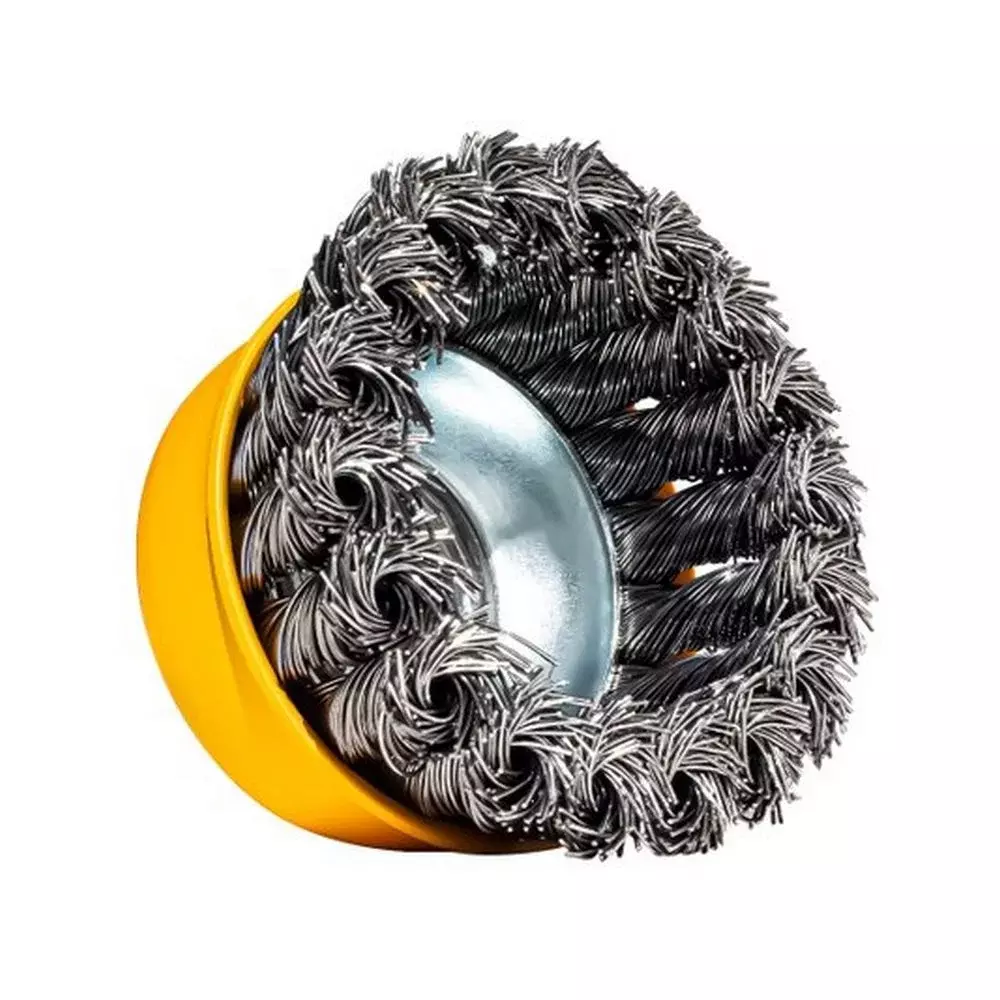 Escova de Aco Carbono Copo Trancada FIO 0,50 3.1/4"X14MM Pequi 608153BP