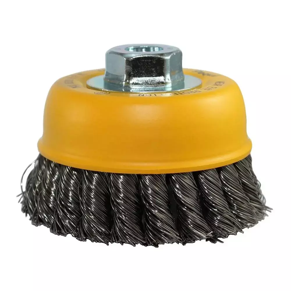 Escova de Aco Carbono Copo Trancada FIO 0,50 4"X14MM Pequi 608154BP