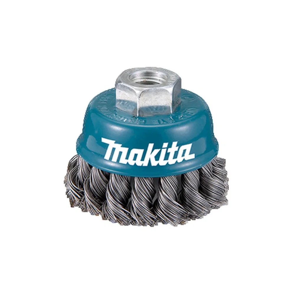 Escova de Aco Carbono Copo Trancada FIO 0,50MM 4"X14MM Makita D-29290