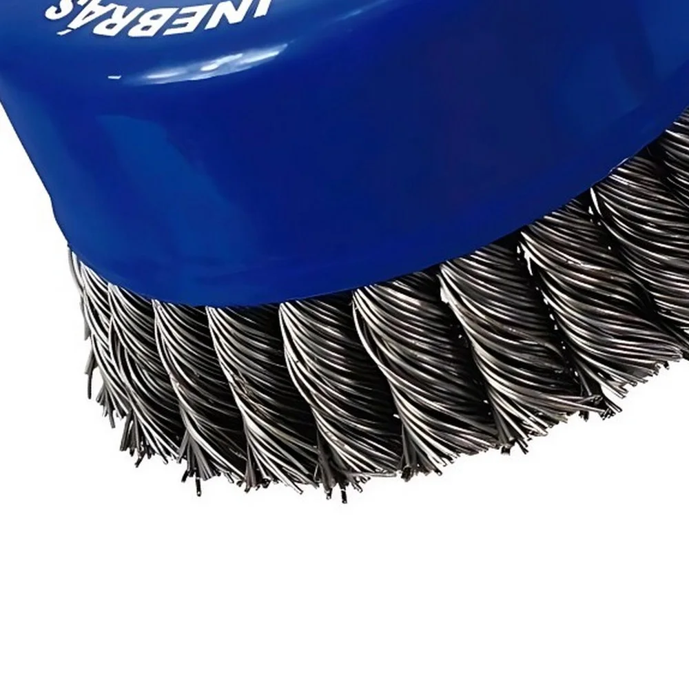 Escova de Aco Carbono Copo Trancada FIO 0,60 4"X14MM Inebras 06819