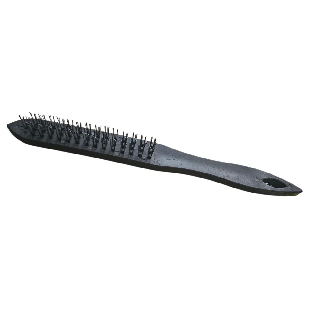 Escova de Aco Carbono Manual Cabo Plastico 16X3 FILEIRAS Thompson 1883