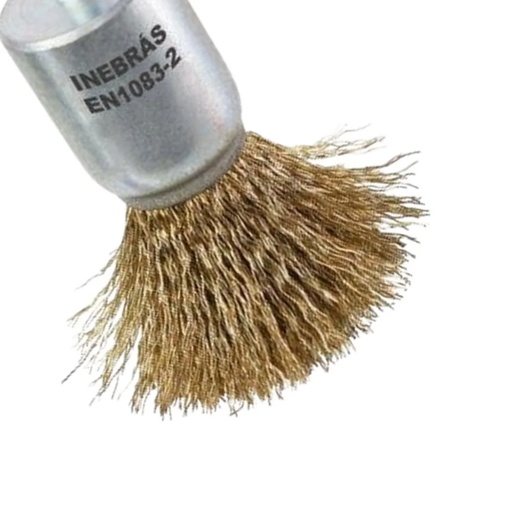 Escova de Aco Carbono Pincel Haste 1/4" FIO 0,30MM 1" Inebras 06692