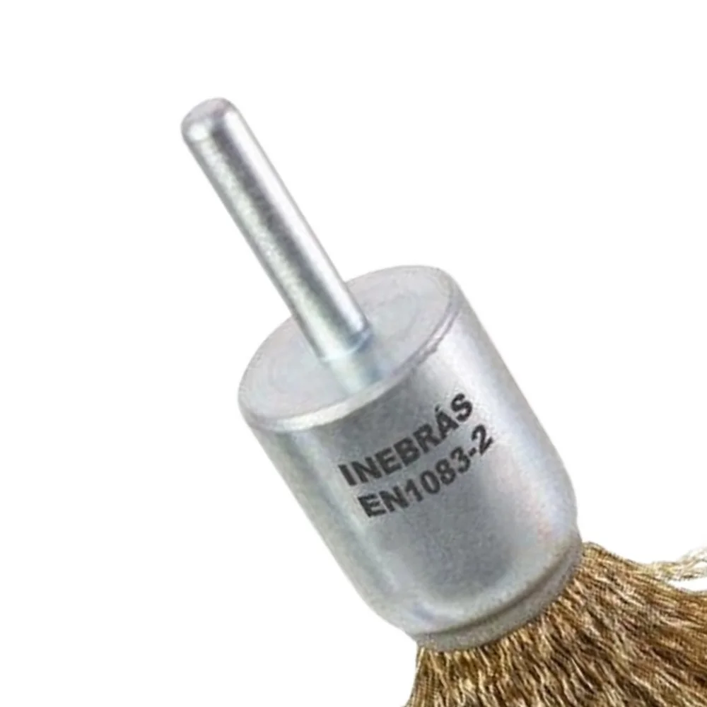 Escova de Aco Carbono Pincel Haste 1/4" FIO 0,30MM 1" Inebras 06692