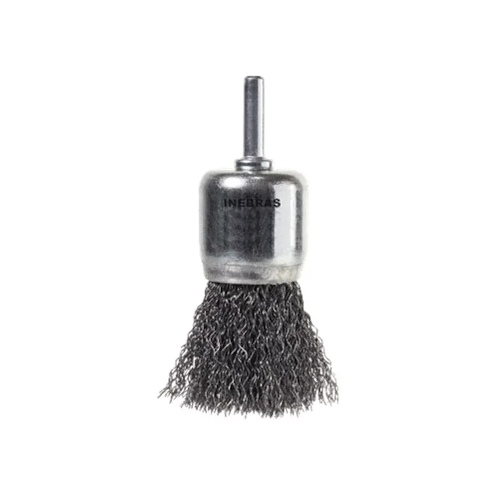 Escova de Aco Carbono Pincel Haste 1/4" FIO 0,30MM 1" Inebras 06724