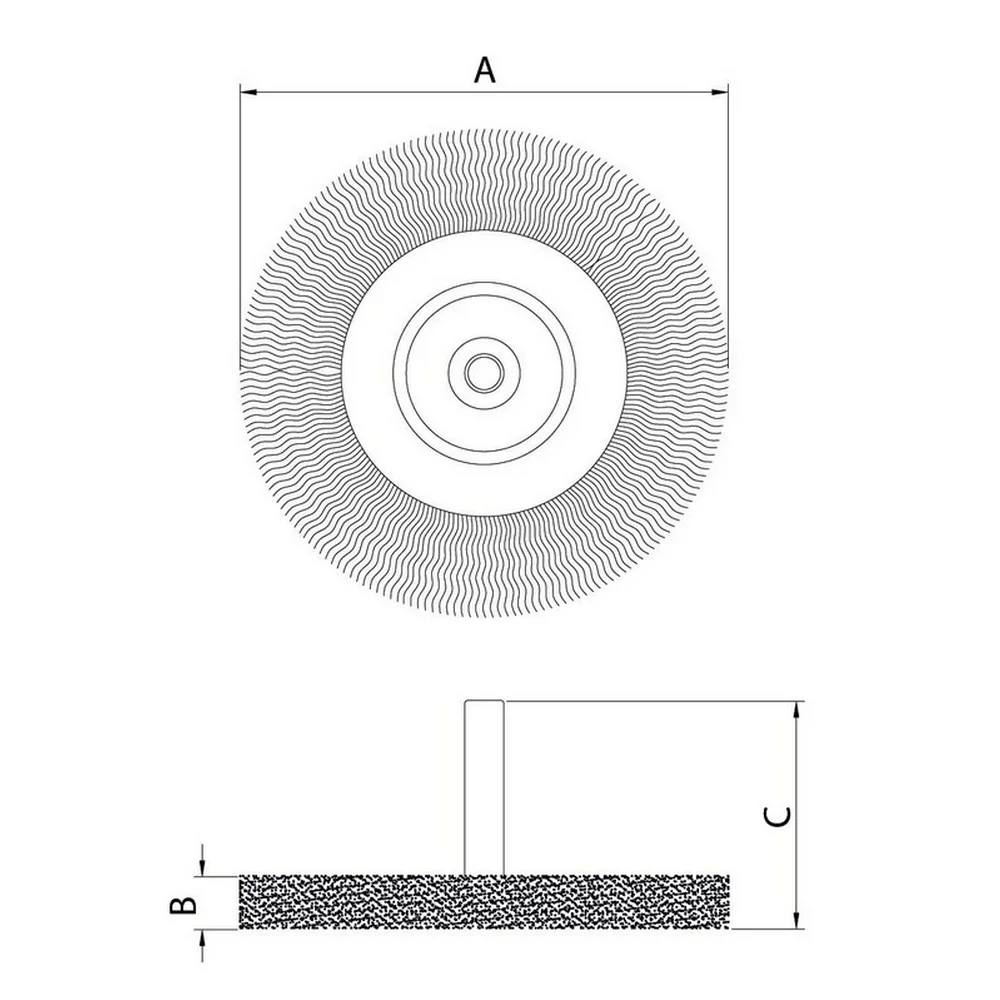Escova de Aco Circular com Haste FIO 0,30MM 75X9MM Tramontina Pro 45011/103