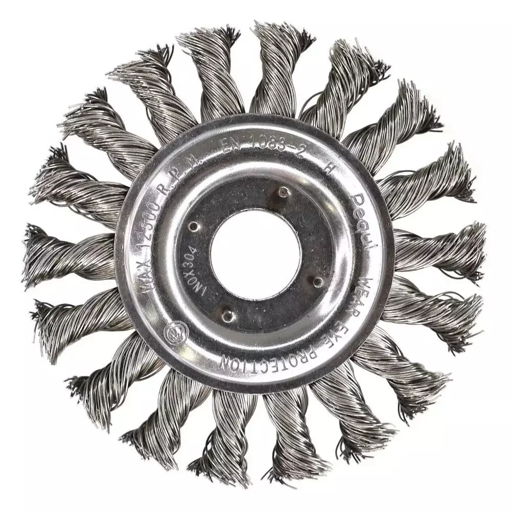 Escova de Aco Inox Circular Trancada FIO 0,50MM 4.1/2X1/2X7/8" Pequi 631351BPS