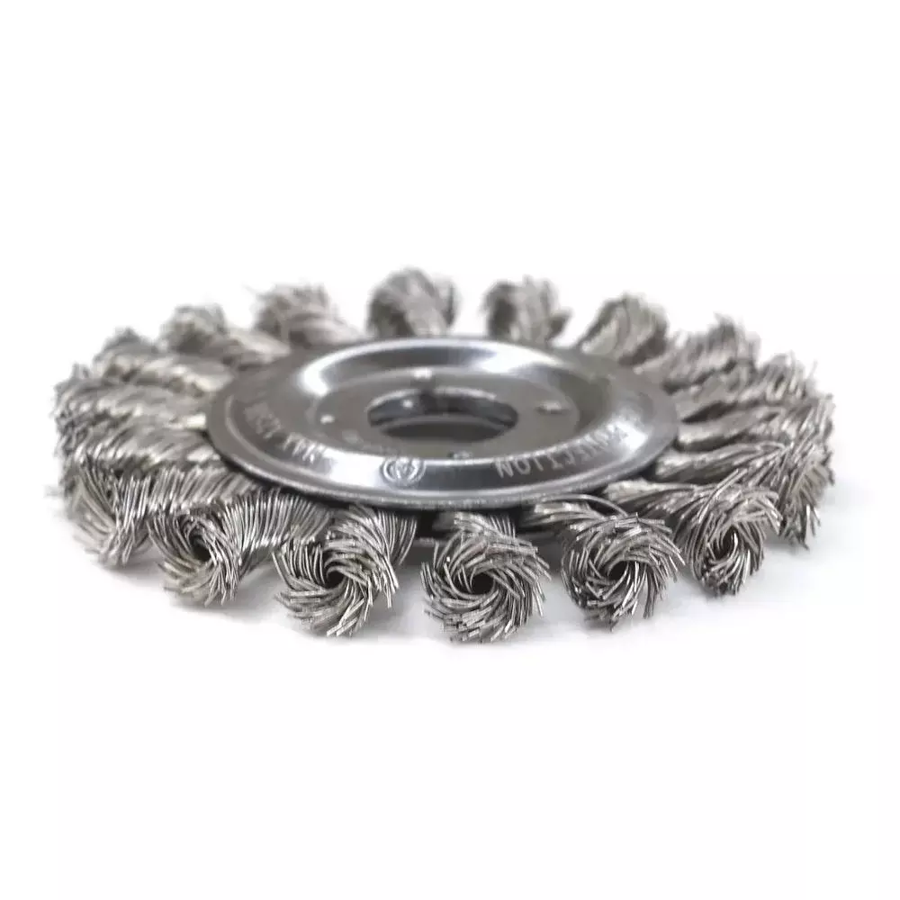 Escova de Aco Inox Circular Trancada FIO 0,50MM 4.1/2X1/2X7/8" Pequi 631351BPS